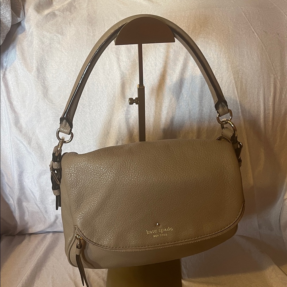 Kate Spade Beige Leather Shoulder Bag